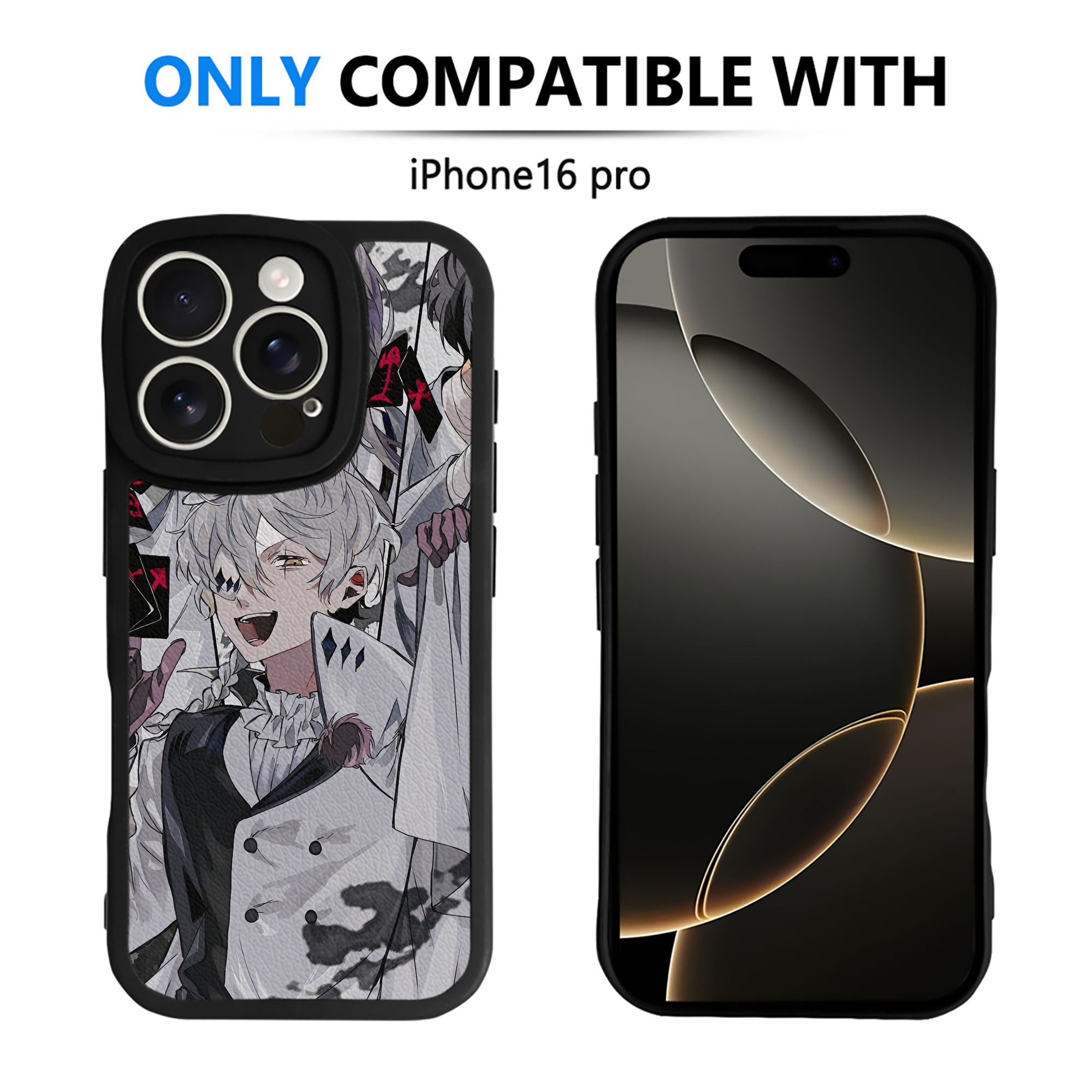 （画像用） 文豪ストレイドッグス Bungo Stray Dogs 【iPhone 16シリーズ対応】シリコンスマホケース（レザー調） 材質：シリコン
